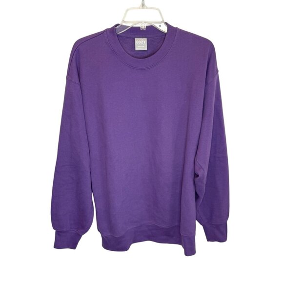 TNA Cozy Fleece Boyfriend Crewneck Sweatshirt - Size M - Picture 1 of 5